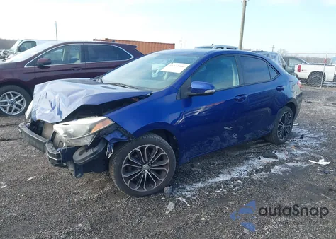 2015 Toyota Corolla S Plus из США, поврежденный, VIN 2T1BURHE5FC251659